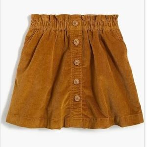 JCrew Outlet Girls corduroy (Gold) skirt w/ elastic waist; size 8
